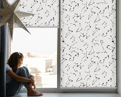 Blackout roller blind for window Constellations