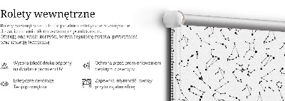 Blackout roller blind for window Constellations
