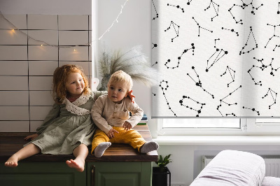 Blackout roller blind for window Constellations