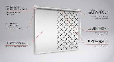 Fabric roller blind for window Barbed wire