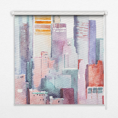 Blackout roller blind Colorful city