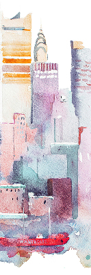 Blackout roller blind Colorful city