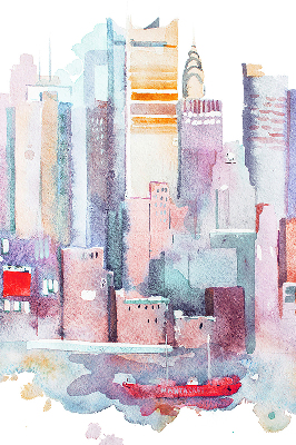 Blackout roller blind Colorful city