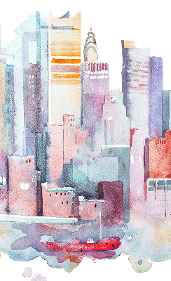 Blackout roller blind Colorful city