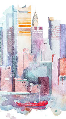 Blackout roller blind Colorful city
