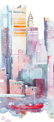 Blackout roller blind Colorful city