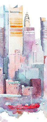 Blackout roller blind Colorful city