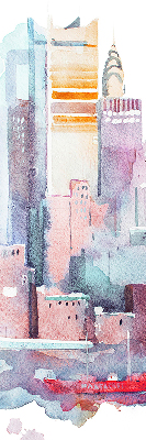 Blackout roller blind Colorful city