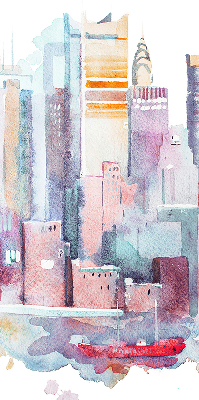 Blackout roller blind Colorful city