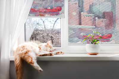 Blackout roller blind Colorful city