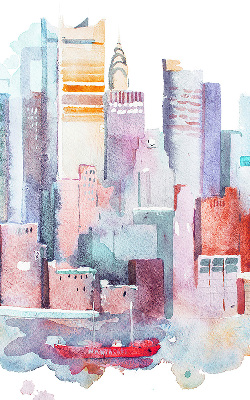 Blackout roller blind Colorful city