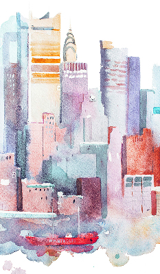 Blackout roller blind Colorful city