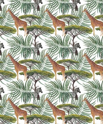 Blackout roller blind for window Animals and trees