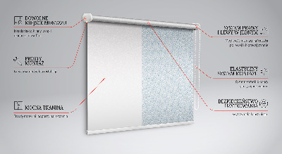 Fabric roller blind for window Semicircle