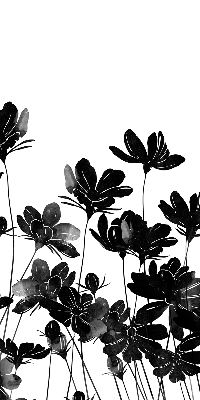 Blackout roller blind Black flowers
