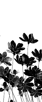 Blackout roller blind Black flowers