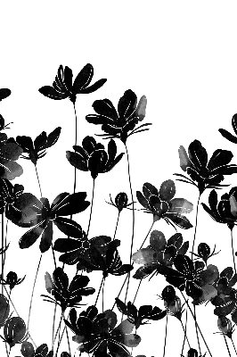 Blackout roller blind Black flowers