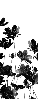 Blackout roller blind Black flowers