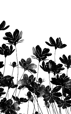 Blackout roller blind Black flowers