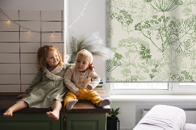 Blackout roller blind Green plants