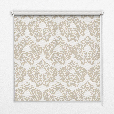 Fabric roller blind for window Beige pattern