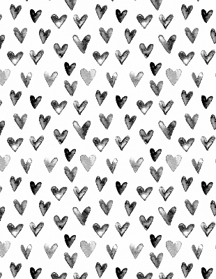Blackout roller blind for window Black hearts