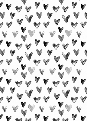 Blackout roller blind for window Black hearts