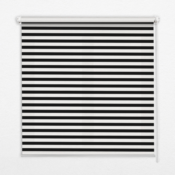Blackout roller blind for window Black stripes