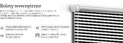 Blackout roller blind for window Black stripes