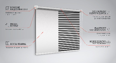 Blackout roller blind for window Black stripes