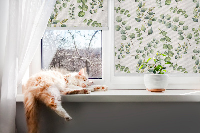 Blackout roller blind Green twigs