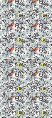 Blackout roller blind for window Flowers
