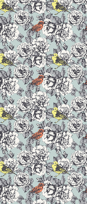 Blackout roller blind for window Flowers