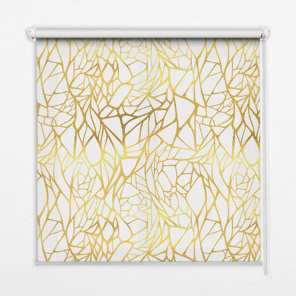 Blackout roller blind Yellow pattern