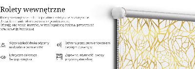Blackout roller blind Yellow pattern