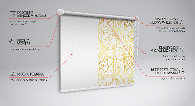 Blackout roller blind Yellow pattern