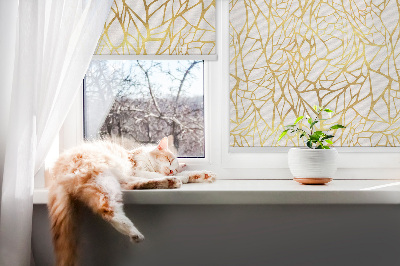 Blackout roller blind Yellow pattern
