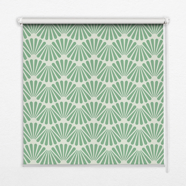 Blackout roller blind for window Green slalom