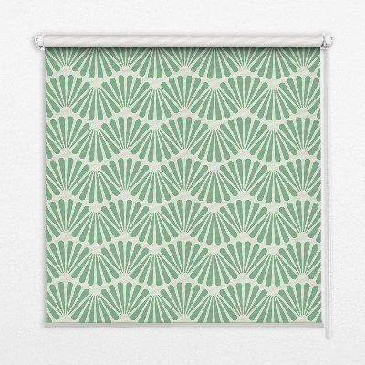Blackout roller blind for window Green slalom