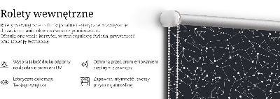 Fabric roller blind for window Constellation