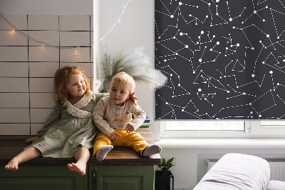 Fabric roller blind for window Constellation