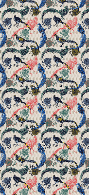 Blackout roller blind for window Colorful peacocks
