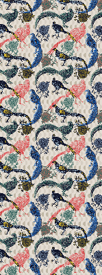 Blackout roller blind for window Colorful peacocks