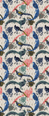 Blackout roller blind for window Colorful peacocks