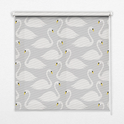 Blackout roller blind Swans
