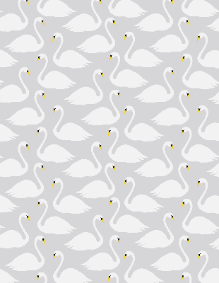 Blackout roller blind Swans
