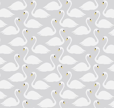 Blackout roller blind Swans