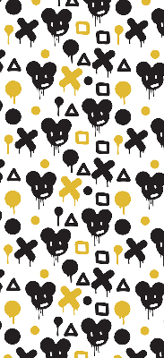 Blackout roller blind for window Black and yellow patterns