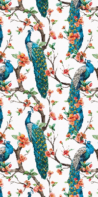 Blackout roller blind for window Peacock on a branch