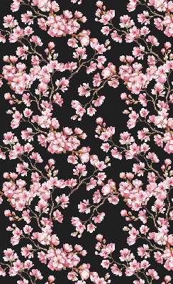 Fabric roller blind for window Flowers from the tree